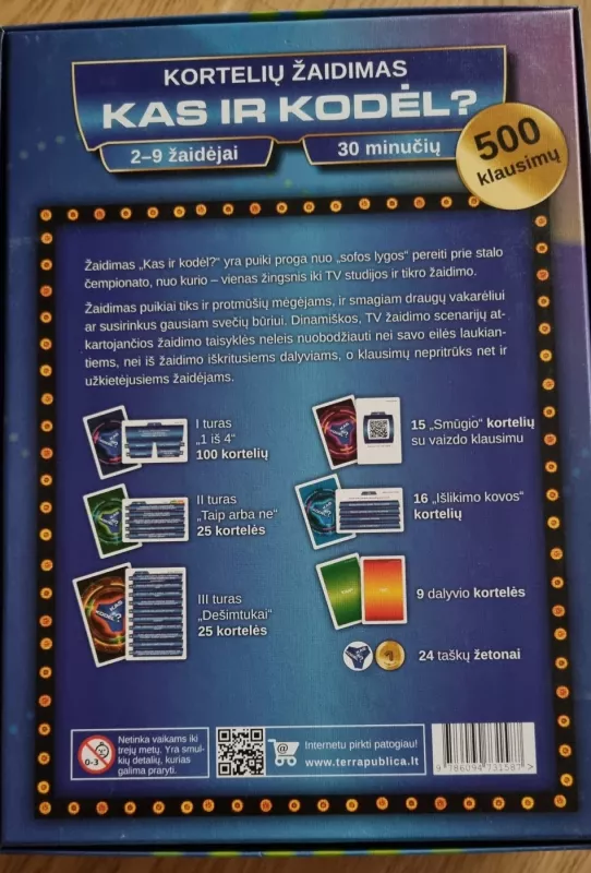 Žaidimas Kas ir kodėl? - , stalo žaidimas 3