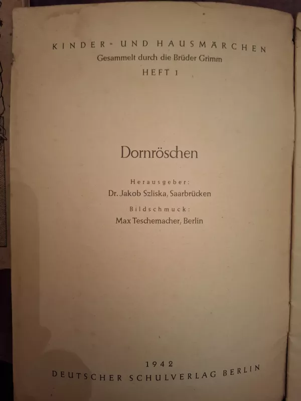 Dornroschen - Bruder Grimm, knyga 3