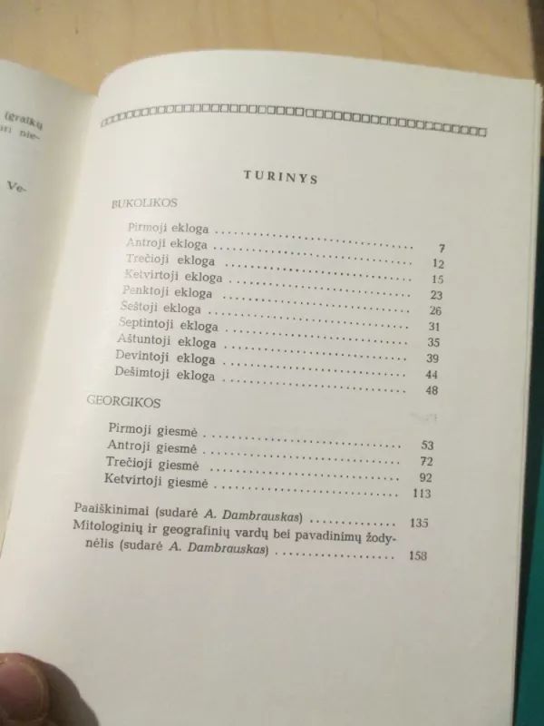 Bukolikos. Georgikos - Autorių Kolektyvas, knyga 5