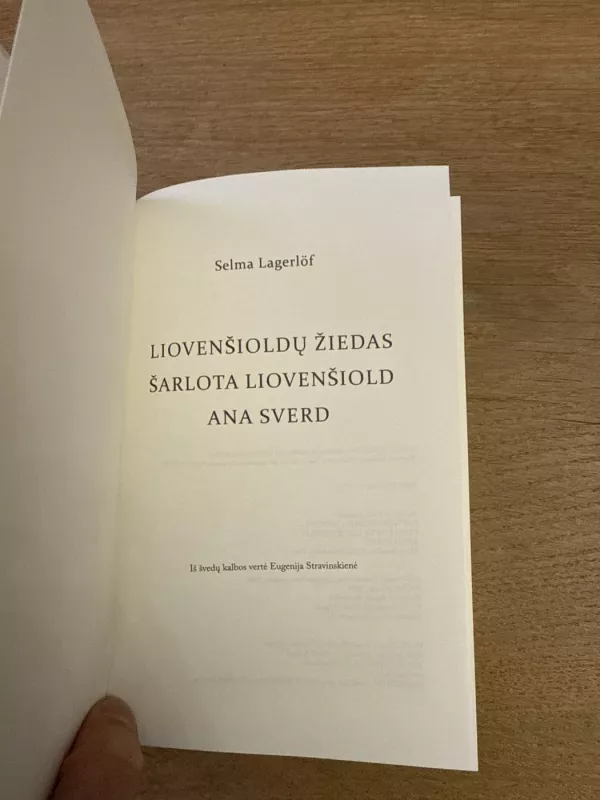 Liovenšioldų žiedas. Šarlota Liovenšiold. Ana Sverd - Selma Lagerlöf, knyga 3