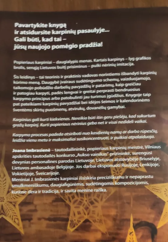 Popieriaus karpiniai. Nuo tradicijos iki meno - Joana Imbrasienė, knyga 3