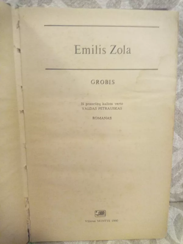 Grobis - Emilis Zola, knyga 3