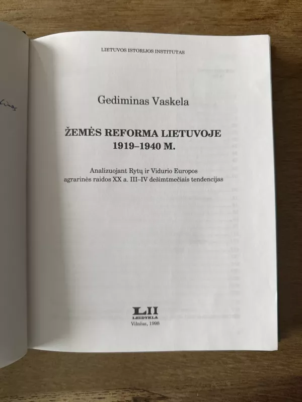 Žemės reforma Lietuvoje 1919-1940 - Gediminas Vaskela, knyga 3