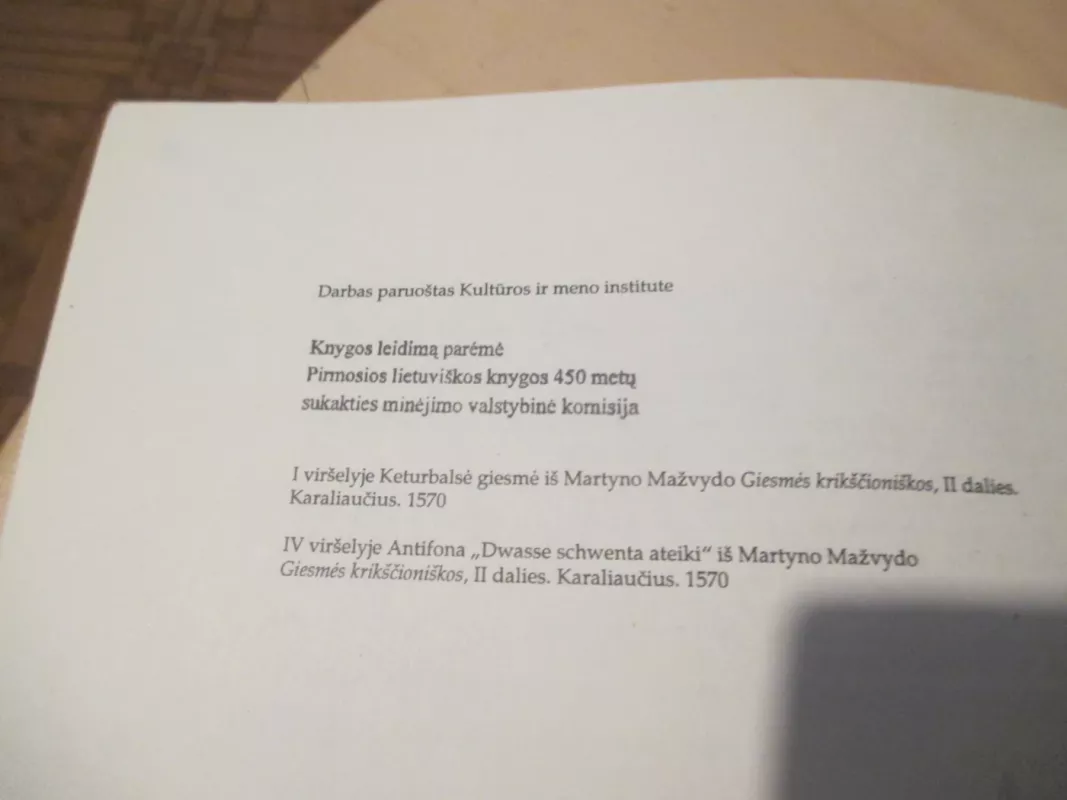 Martynas Mažvydas: pirmųjų lietuviškų knygų giesmės - Jūratė Trilupaitienė, knyga 5