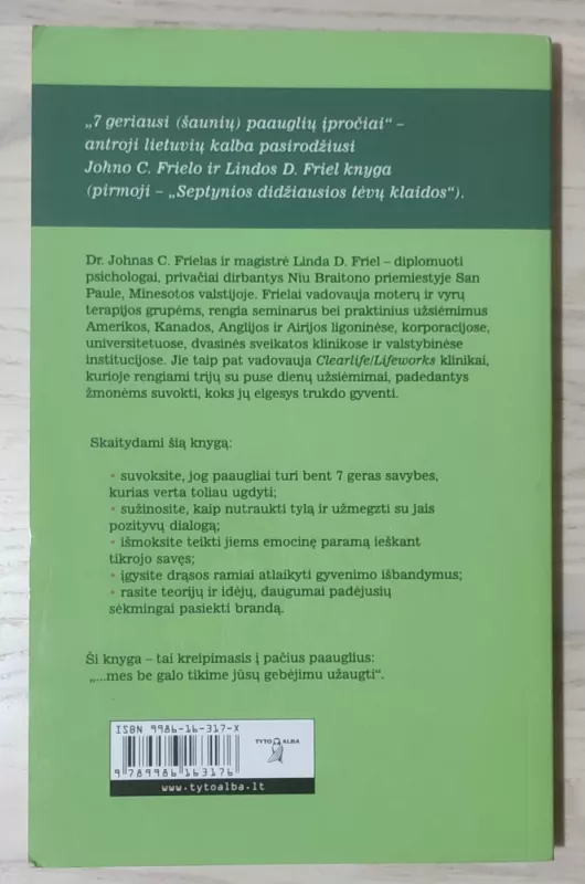 7 geriausi (šaunių) paauglių įpročiai - John C. Friel, knyga 6