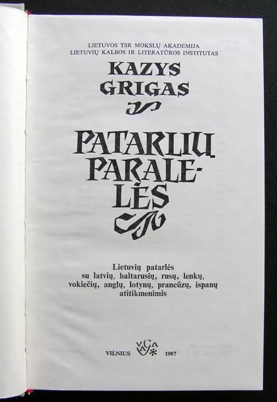 Patarlių patarlės - Kazys Grigas, knyga 3