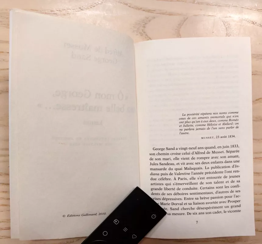 O Mon George, Ma Belle Maitresse: Lettres Pocket Book (French edition) (Folio 2 Euros) - George Sand, Alfred de Musset, knyga 4