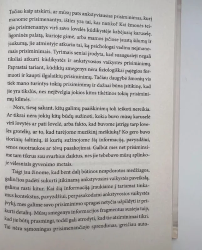 ATMINTIES ILIUZIJOS: atmintis, užmarštis ir netikri prisiminimai - Julia Shaw, knyga 6