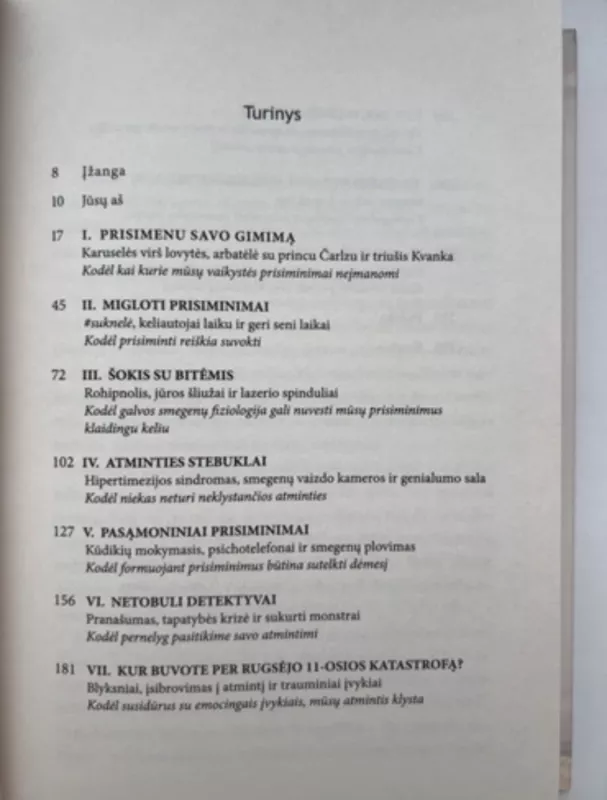 ATMINTIES ILIUZIJOS: atmintis, užmarštis ir netikri prisiminimai - Julia Shaw, knyga 3