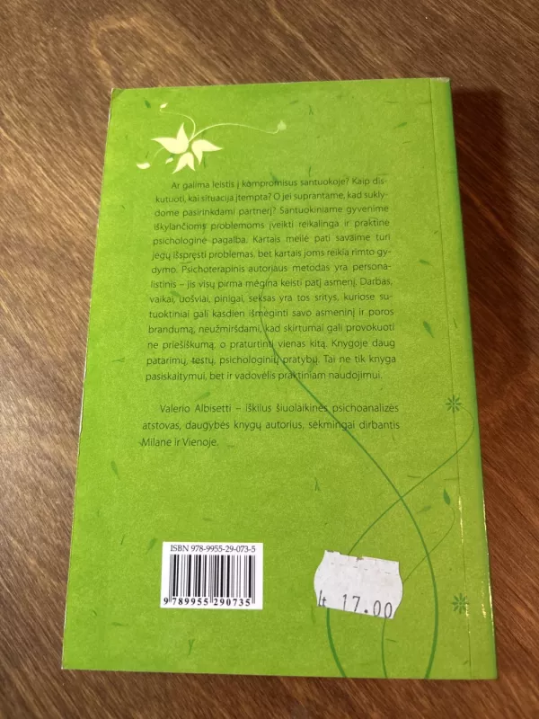 Santuokinės meilės terapija: kaip spręsti gyvenimo kartu problemas - Valerio Albisetti, knyga 3