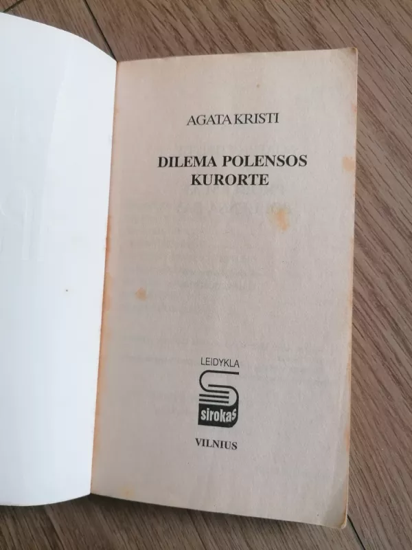 Dilema Polensos kurorte - Agatha Christie, knyga 3