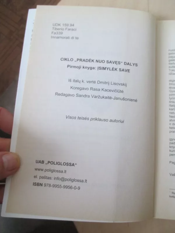 Įsimylėk save Savirealizacijos vadovas - Tiberijus Faračas, knyga 6