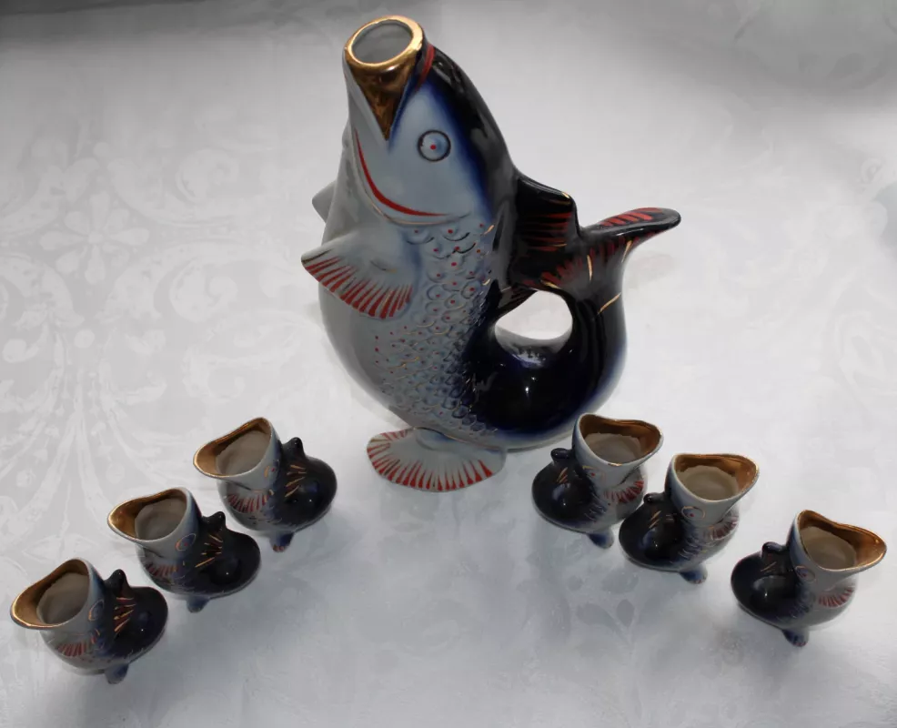 Stikliukų ir grafino komplektas Žuvytė - , namai ir interjeras 5