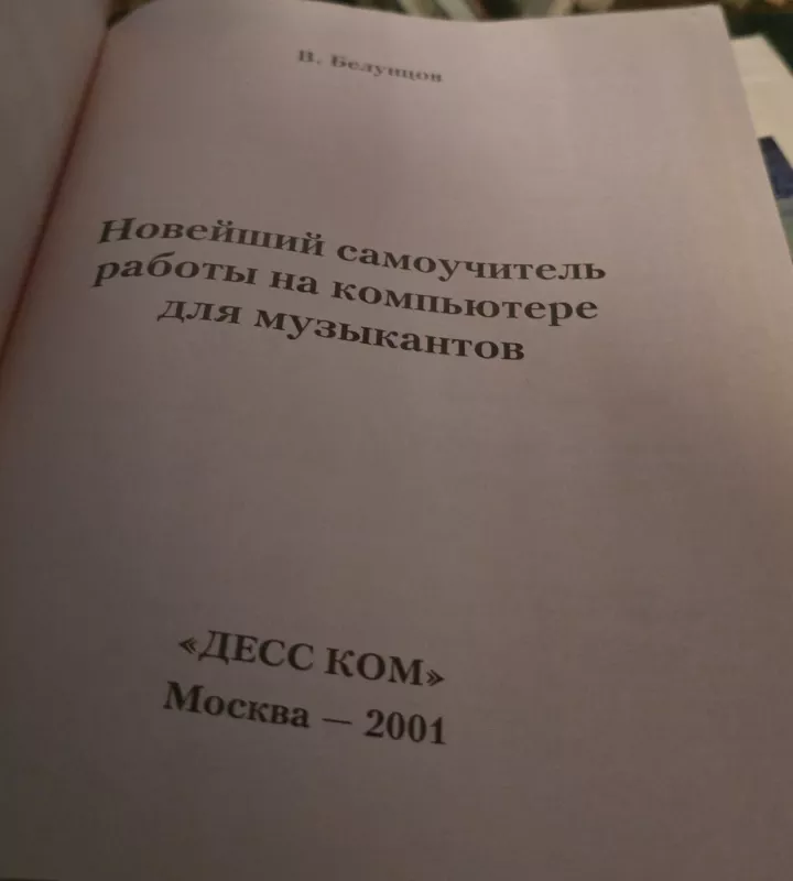 Gidas kaip dirbti kompiuteriu muzikantams - V. Beluncovas, knyga 4