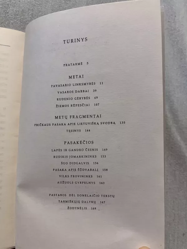 Metai ir pasakėčios - Kristijonas Donelaitis, knyga 5