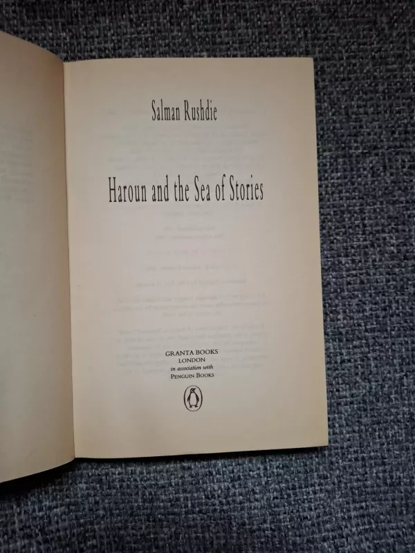 Haroun and the Sea of Stories - Salman Rushdie, knyga 3
