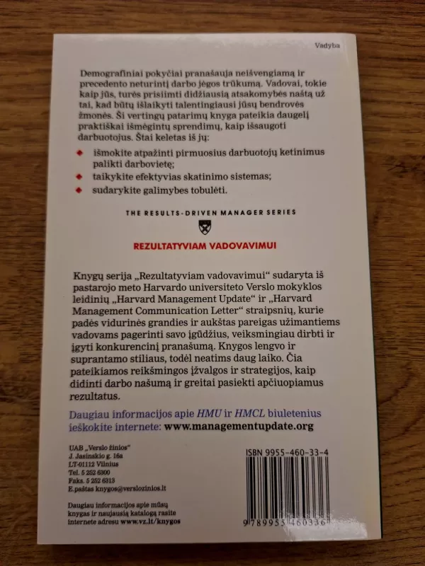 Kaip išsaugoti geriausius darbuotojus - Autorių Kolektyvas, knyga 3