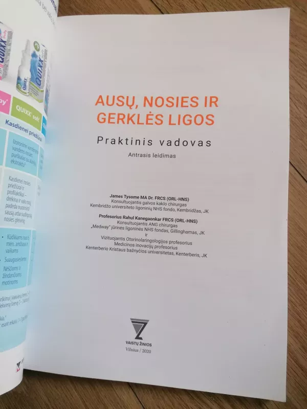 Ausų, nosies ir gerklės ligos - Jame Tysome, knyga 3