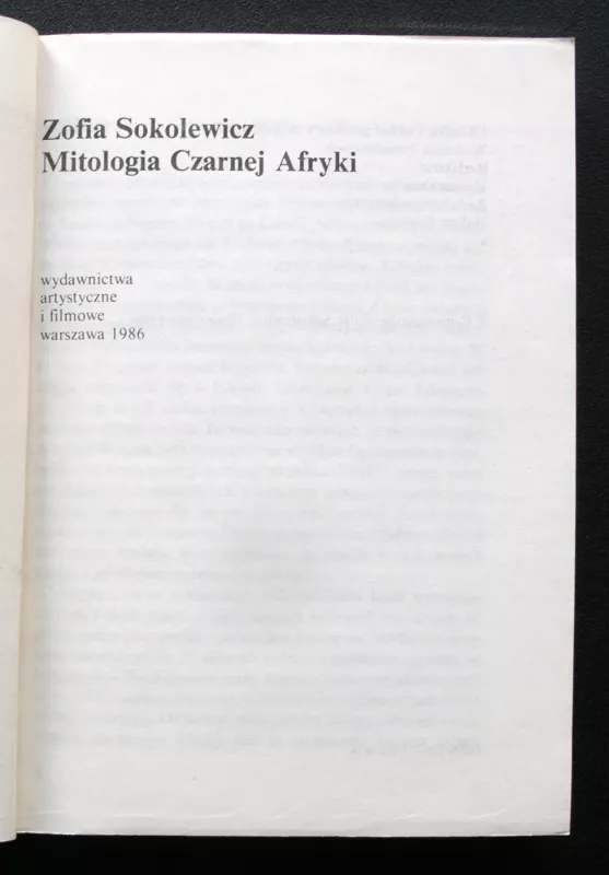 Mitologia Czarnej Afryki - Sokolewicz Zofia, knyga 3