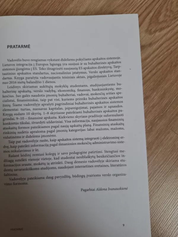 Buhalterinė apskaita - Aldona Ivanauskienė, knyga 5