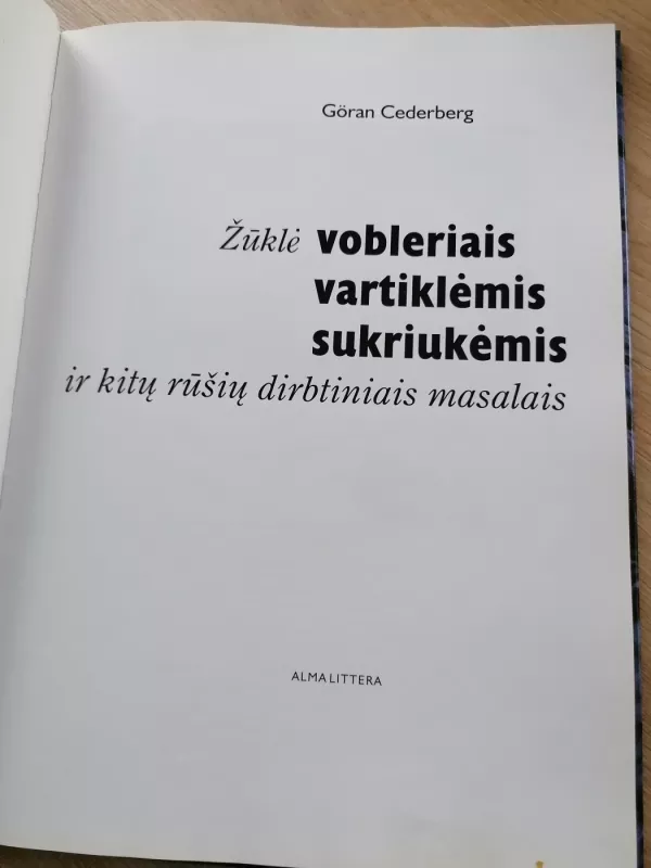 Žūklė vobleriais, vartiklėmis, sukriukėmis ir kitų rūšių dirbtiniais masalais - Göran Cederberg, knyga 3