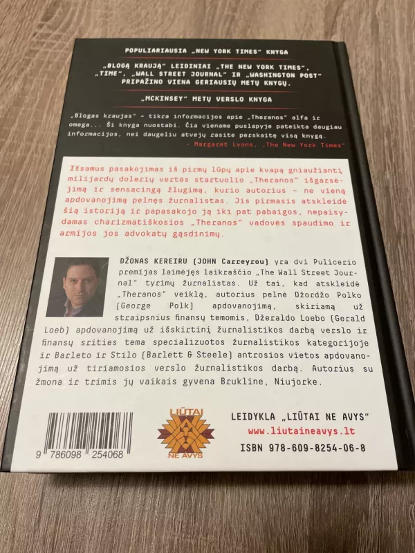 Blogas kraujas - John Carreyrou, knyga 3