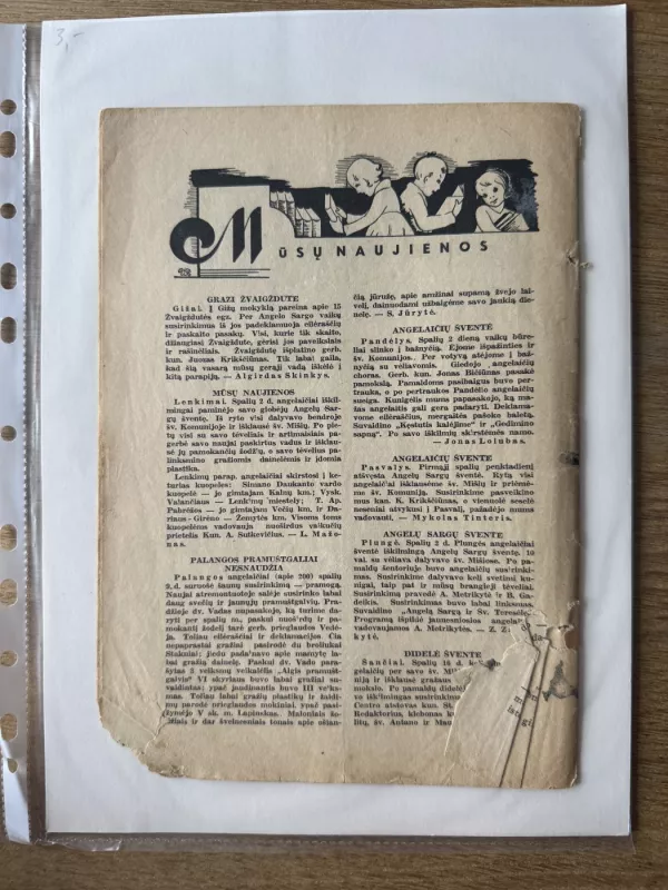 Žvaigždutė tarpukario laikraštis vaikams 1938 - J. Kuzmickis, knyga 5