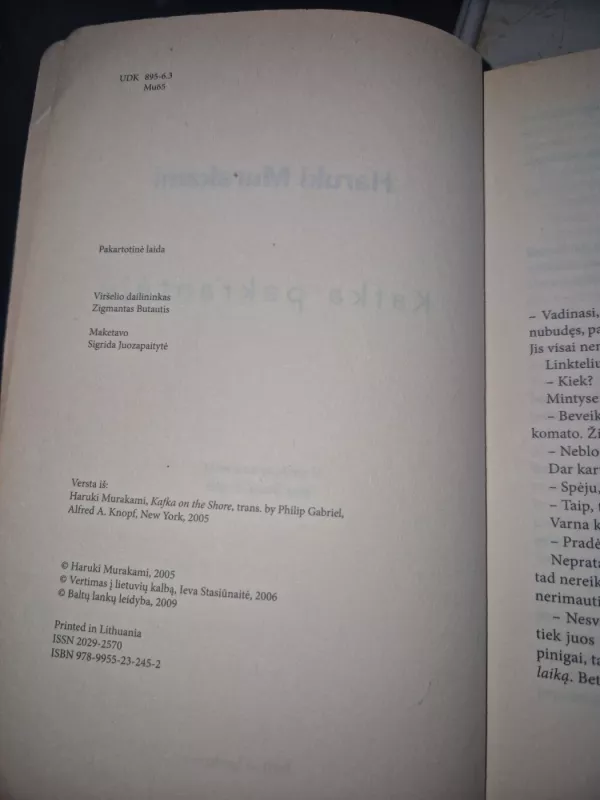 Kafka pakrantėje - Haruki Murakami, knyga 3