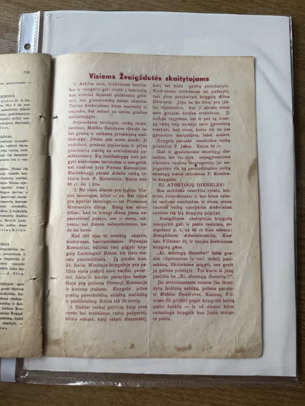 Žvaigždutė tarpukario laikraštis vaikams 1938 - J. Kuzmickis, knyga 6