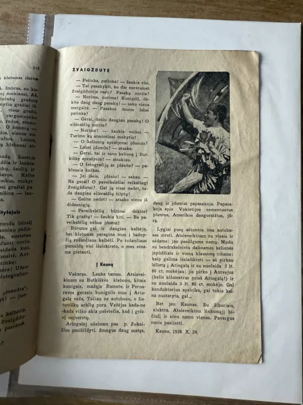 Žvaigždutė tarpukario laikraštis vaikams 1938 m - J. Kuzmickis, knyga 4