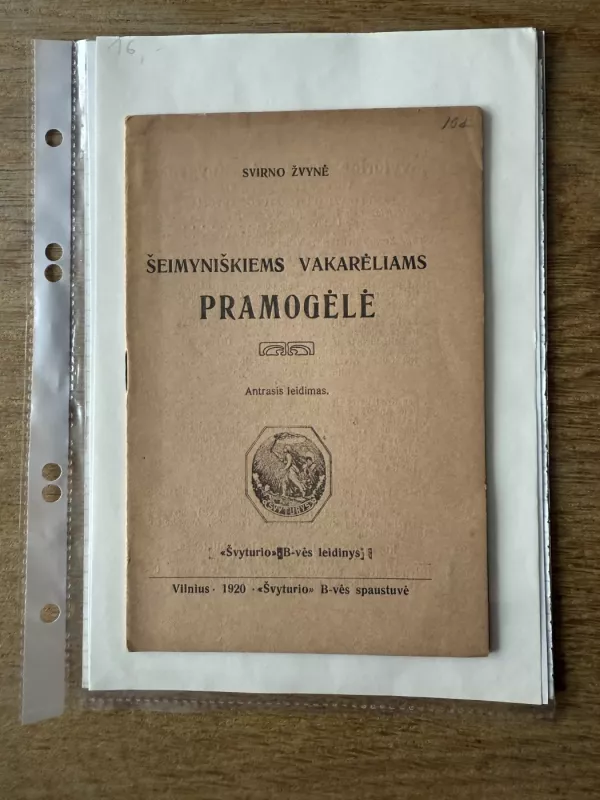Šeimyniškiems vakarėliams pramogėlė 1920 - Svirno Žvynė, knyga 2