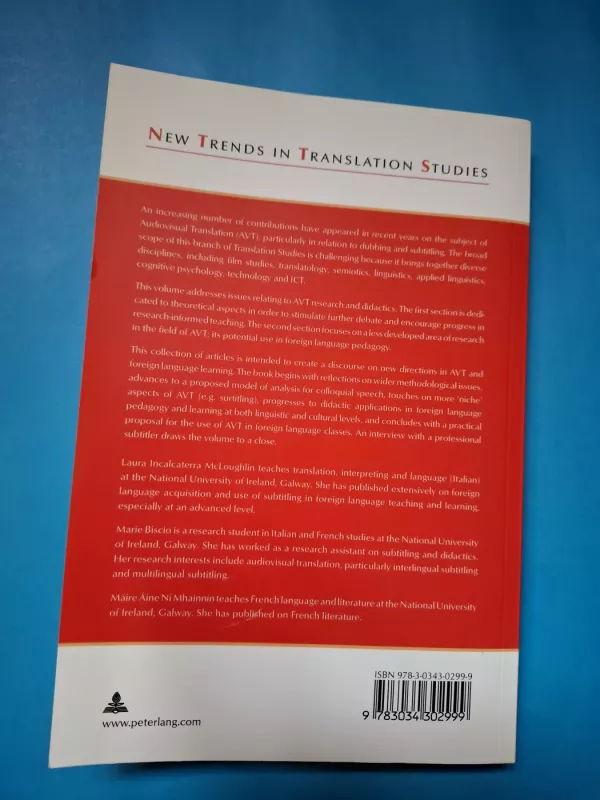 Audiovisual Translation - Subtitles and Subtitling - Laura Incalcaterra McLoughlin, Marie Biscio, Máire Áine Ní Mhainnín, knyga 6
