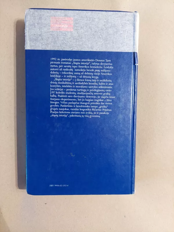 Slapta istorija - Donna Tartt, knyga 3