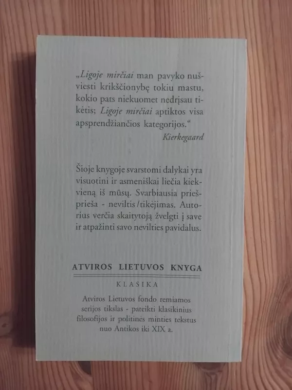 Liga mirčiai - Soren Kierkegaard, knyga 3