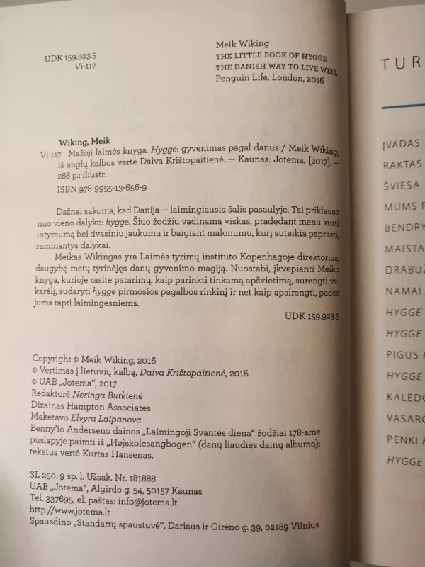 Mažoji laimės knyga: Hygge: gyvenimas pagal danus - Meik Wiking, knyga 4