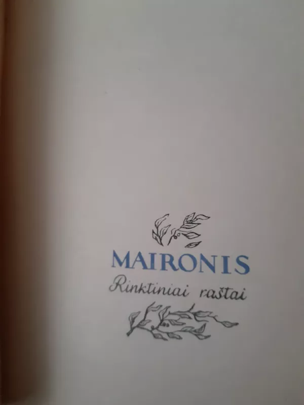 Rinktiniai raštai (2 tomai) -  Maironis, knyga 4