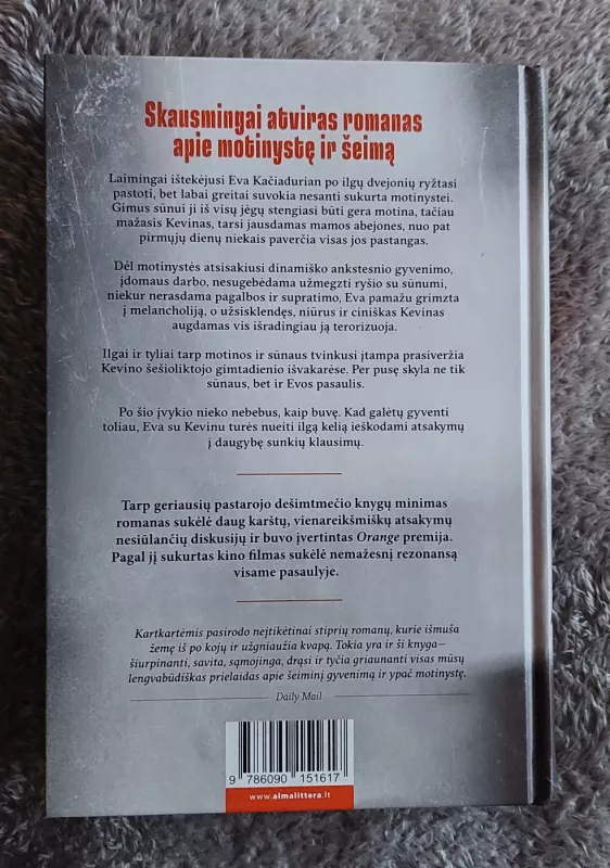 Pasikalbėkime apie Keviną - Lionel Shriver, knyga 3