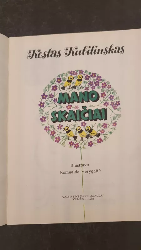 Mano skaičiai - Kostas Kubilinskas, knyga 3