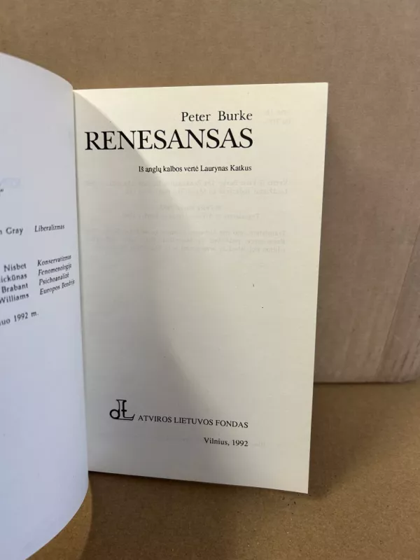 Renesansas - Peter Burke, knyga 3