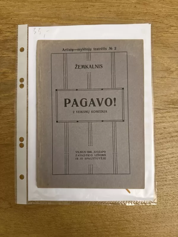 Pagavo! 2 veiksmų komedija - x Žemkalnis, knyga 2