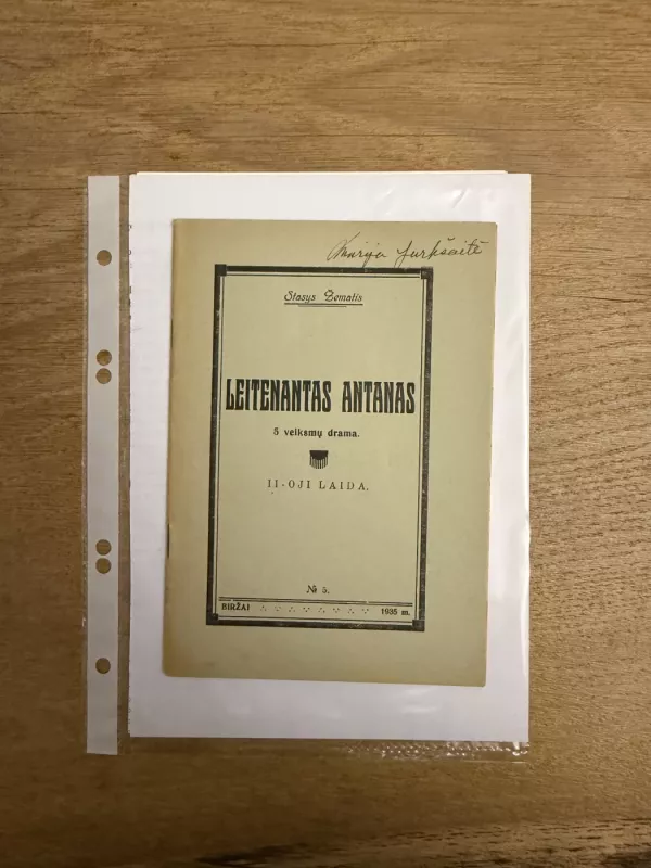 Leitenantas Antanas 1935 m. - Stasys Žematis, knyga 2