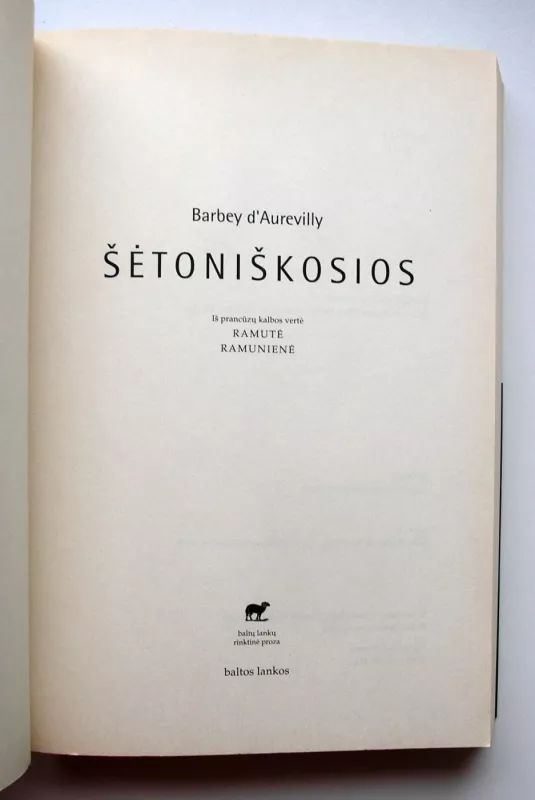 Šėtoniškosios - Barbey d'Aurevilly, knyga 3