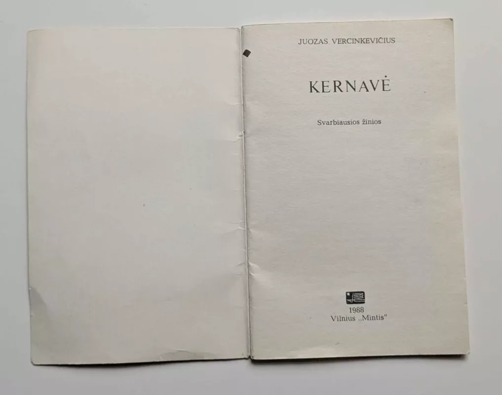 Kernavė - Juozas Vercinkevičius, knyga 3