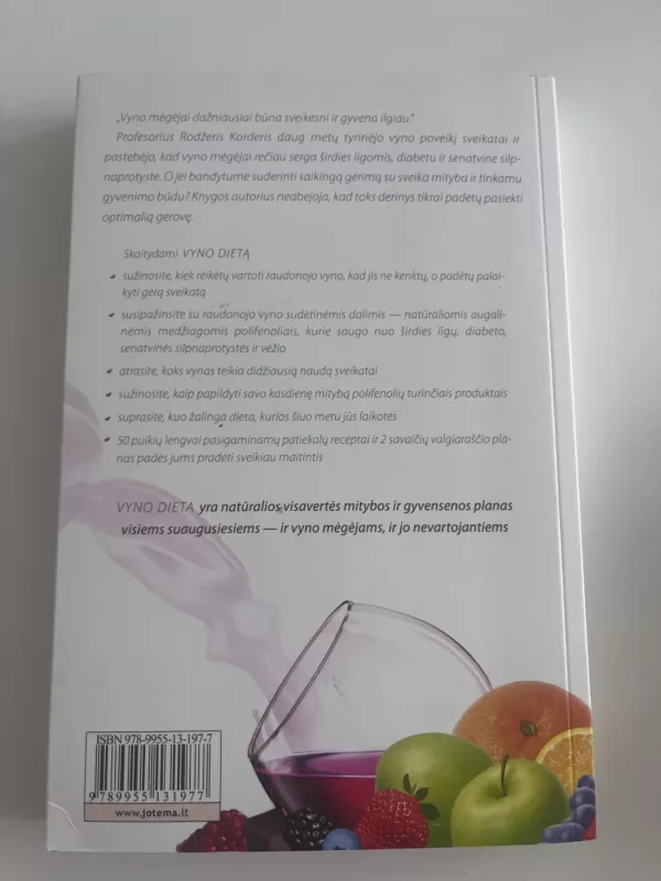 Vyno dieta - Roger Corder, knyga 3