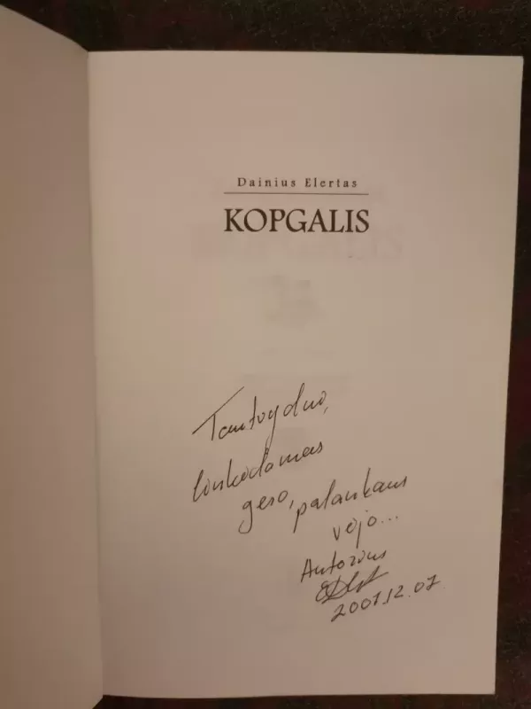 Kopgalis - Dainius Elertas, knyga 3
