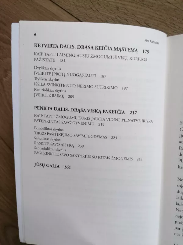 5 sekundžių taisyklė - Mel Robbins, knyga 6