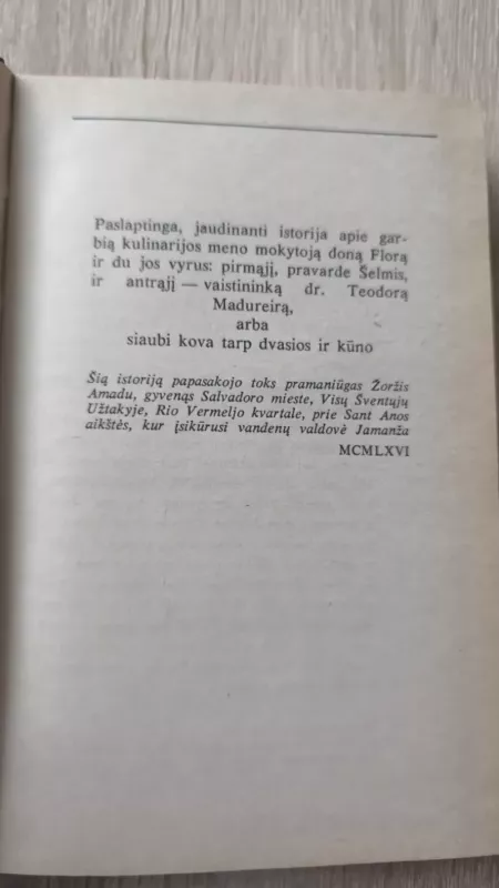 Dona Flora ir du jos vyrai - Žoržis Amadus, knyga 5