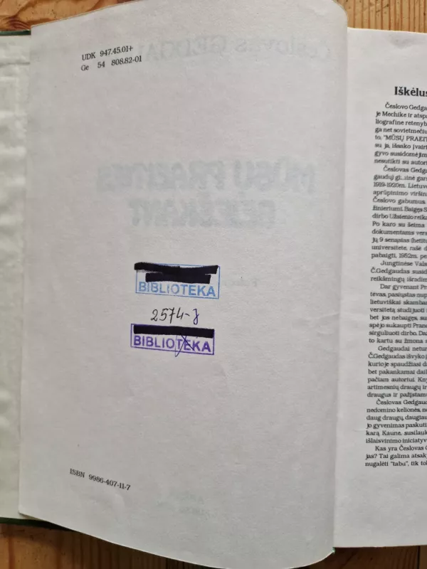 Mūsų praeities beieškant - Česlovas Gedgaudas, knyga 3