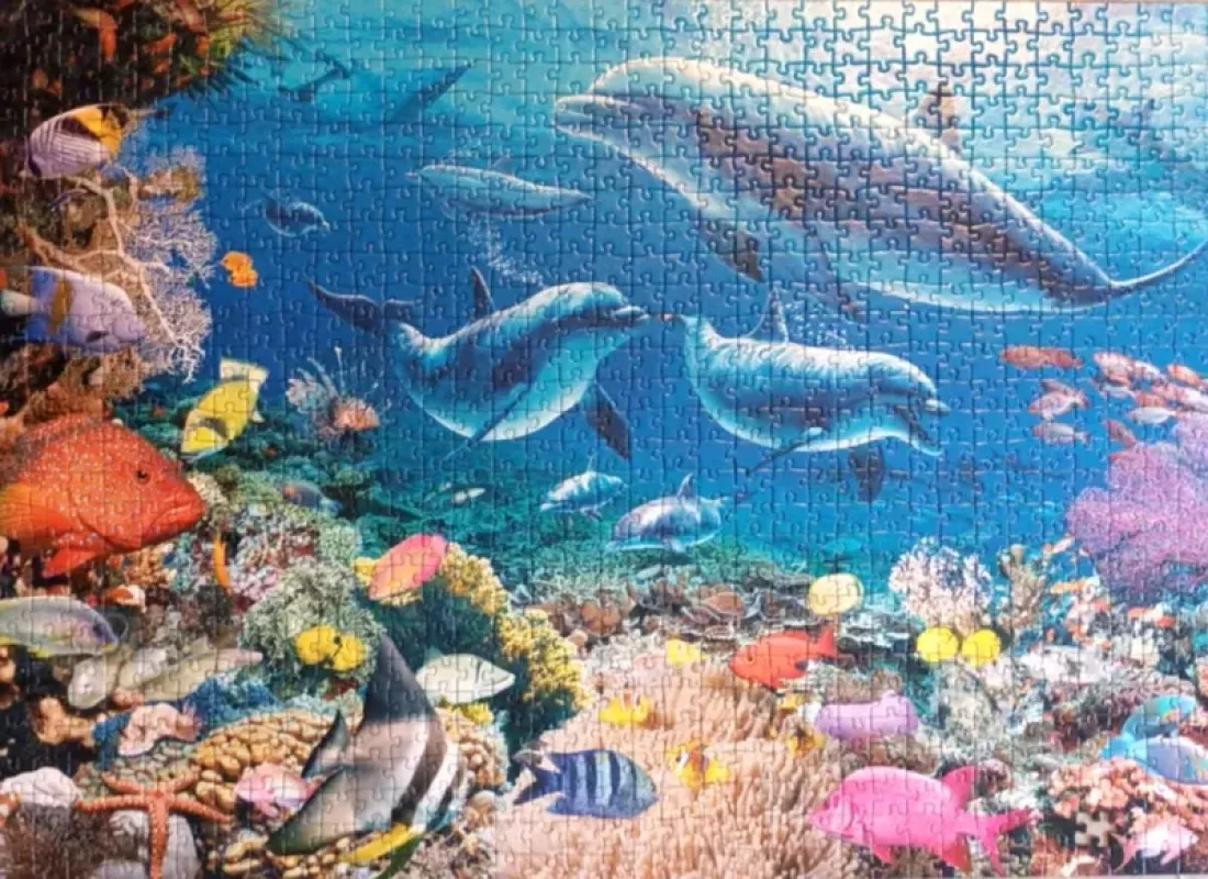 Dėlionė Jigsaw Puzzle "Dolphin's World", 1000 detalių - , stalo žaidimas 6