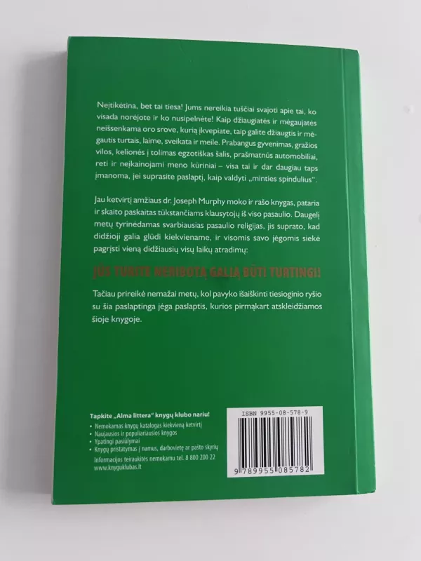 Jūsų neribota galia būti turtingiems - Joseph Murphy, knyga 3